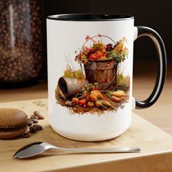 autumn harvest mug fall themed coffee mug harvest season tea mug cozy autumn