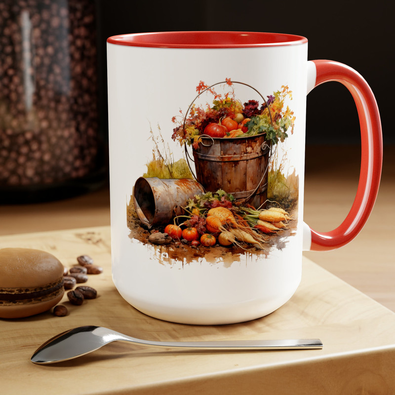 Autumn Harvest Mug Fall Themed Coffee Mug Harvest Season Tea Mug Cozy Autumn Drinkware Rustic Harvest Tea Mug Harvest Home Decor Tea Cup 9.jpg