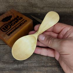 Viking wooden spoon, handmade reconstruction of real viking eating spoon
