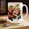 Beautiful Strawberry Mug Strawberry Ceramic Design 15oz Fruit Themed Coffee Mug Strawberry Garden Tea Mug Fruit Drinkware Garden Lover Gift 10.jpg
