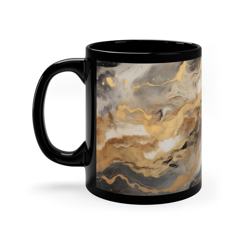 Black Marble Mug 11oz Marble Pattern Mug Marble Decor Items Marble Coffee And Tea Mug Gift For Her Pretty Marble Coffee Mug Marble Design 3.jpg