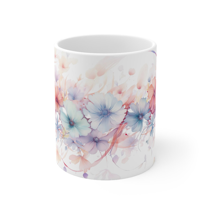 Blue Botanical Coffee Mug Blue Flower Pattern Mug Nature Inspired Coffee Mug Elegant Flower Design Tea Cup Whimsical Floral Tea Mug Gift 2.jpg