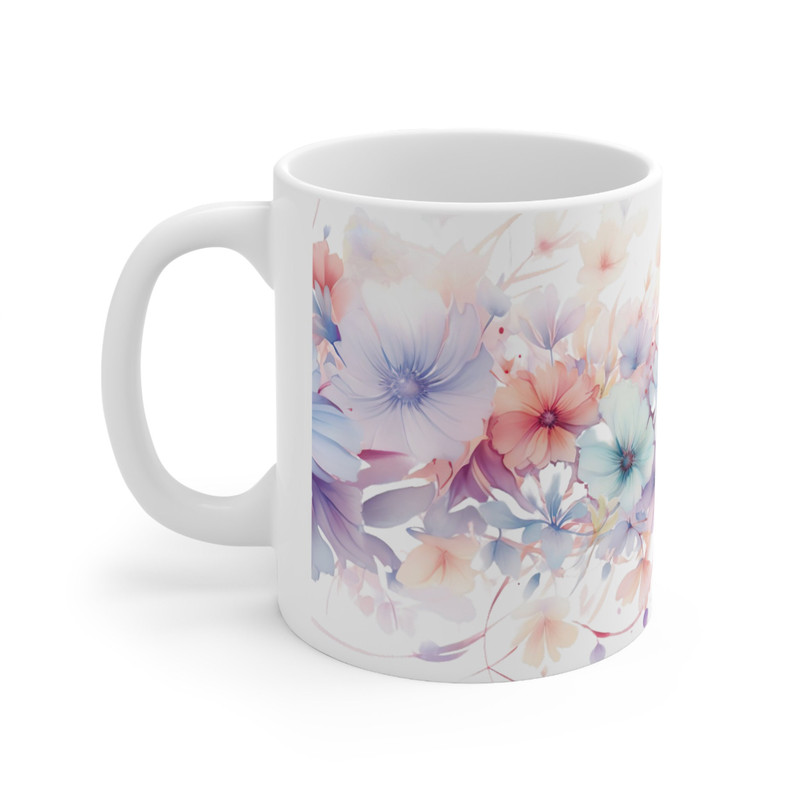 Blue Botanical Coffee Mug Blue Flower Pattern Mug Nature Inspired Coffee Mug Elegant Flower Design Tea Cup Whimsical Floral Tea Mug Gift 3.jpg