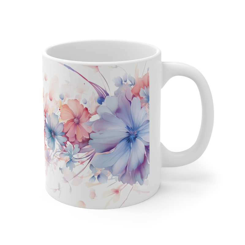 Blue Botanical Coffee Mug Blue Flower Pattern Mug Nature Inspired Coffee Mug Elegant Flower Design Tea Cup Whimsical Floral Tea Mug Gift 4.jpg