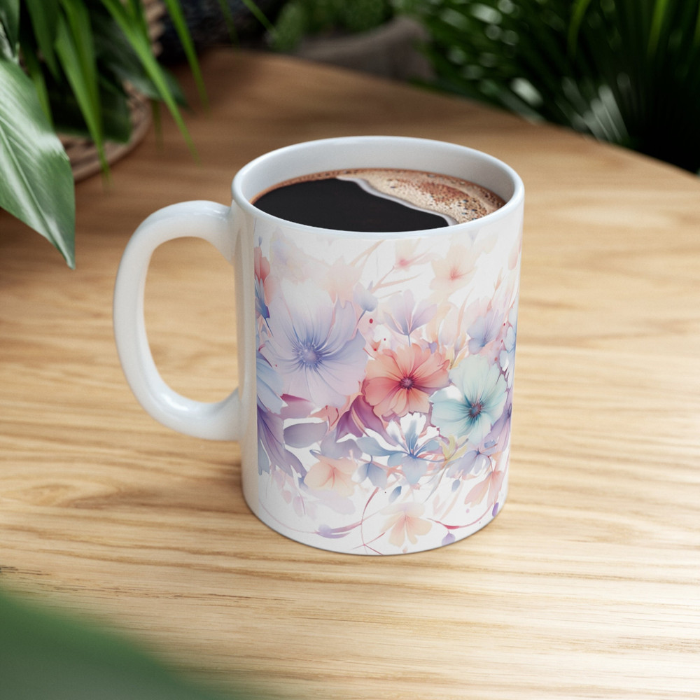 Blue Botanical Coffee Mug Blue Flower Pattern Mug Nature Inspired Coffee Mug Elegant Flower Design Tea Cup Whimsical Floral Tea Mug Gift 9.jpg