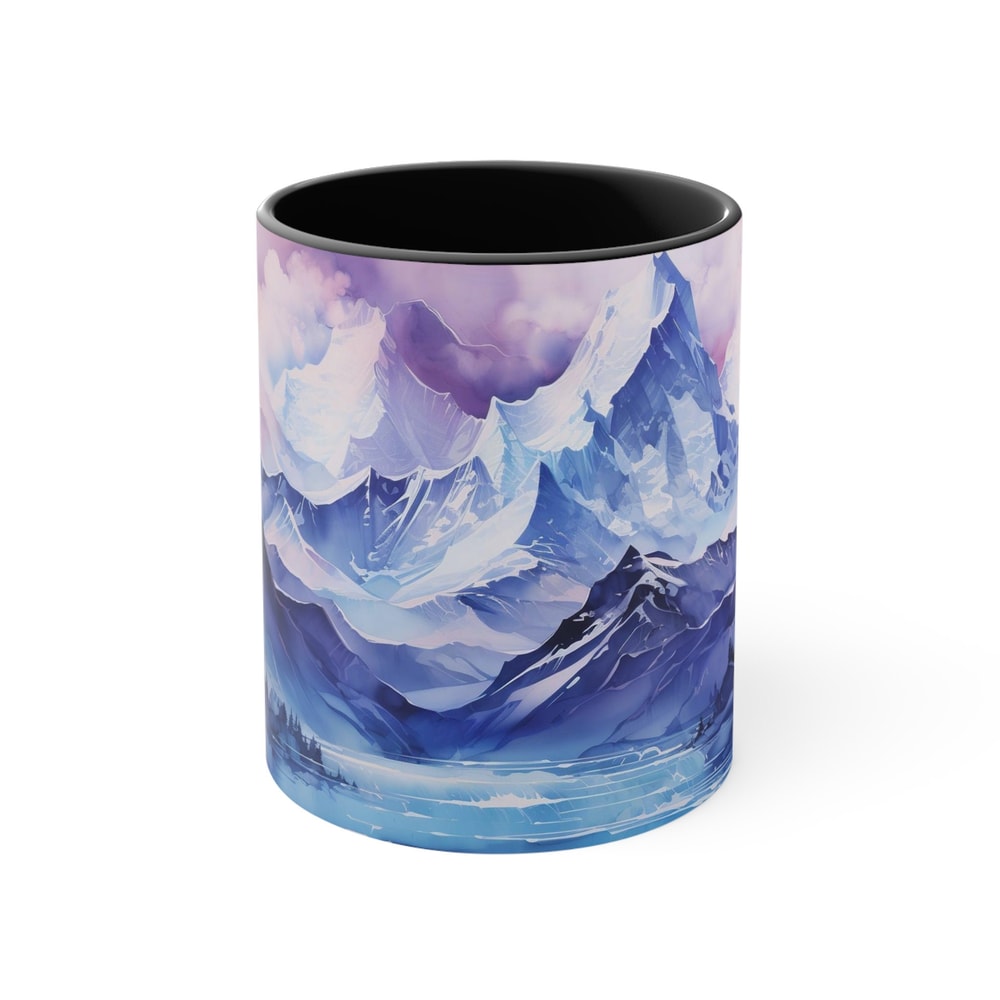 Blue Mountain Mug Mountain Landscape Coffee Cup Scenic Mountain Tea Mug Nature Lovers Blue Mug Blue Mountain Art Cup Mountain Gift idea 6.jpg