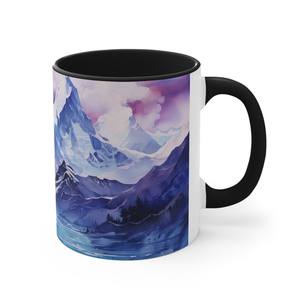 Blue Mountain Mug Mountain Landscape Coffee Cup Scenic Mountain Tea Mug Nature Lovers Blue Mug Blue Mountain Art Cup Mountain Gift idea 8.jpg