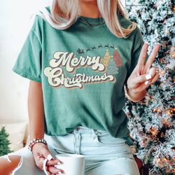 retro christmas trees sweatshirt, funny christmas sweatshirt, holiday sweater, womens holiday sweatshirt, christmas shir