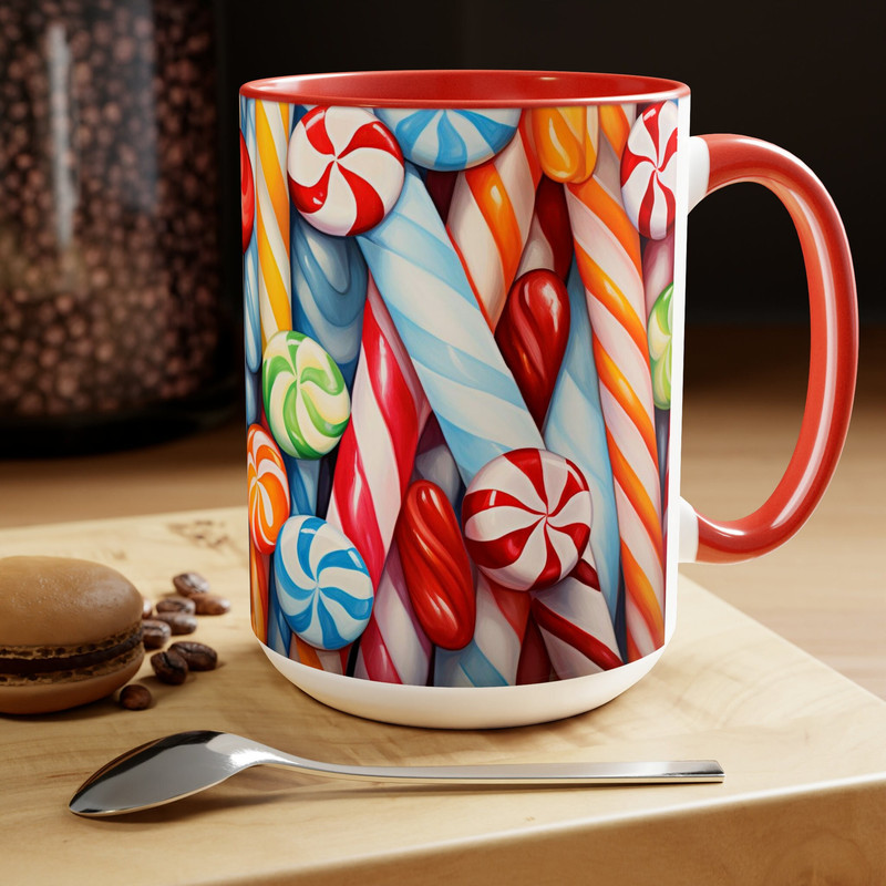 Candy Cane Decor Mug Candy Cane Coffee Mug Holiday Candy Gifts Tea Mug Candy Decorations Coffee Cup Candy Decal Tea Cup Holiday Holiday Mugs 1.jpg