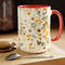 Botanical Wildflower Daisy Coffee Mug, Feminine Laced Cottagecore Daisies Mug, Elegant 15oz Large Garden Tea Mug, Yellow And Orange Cup 10.jpg