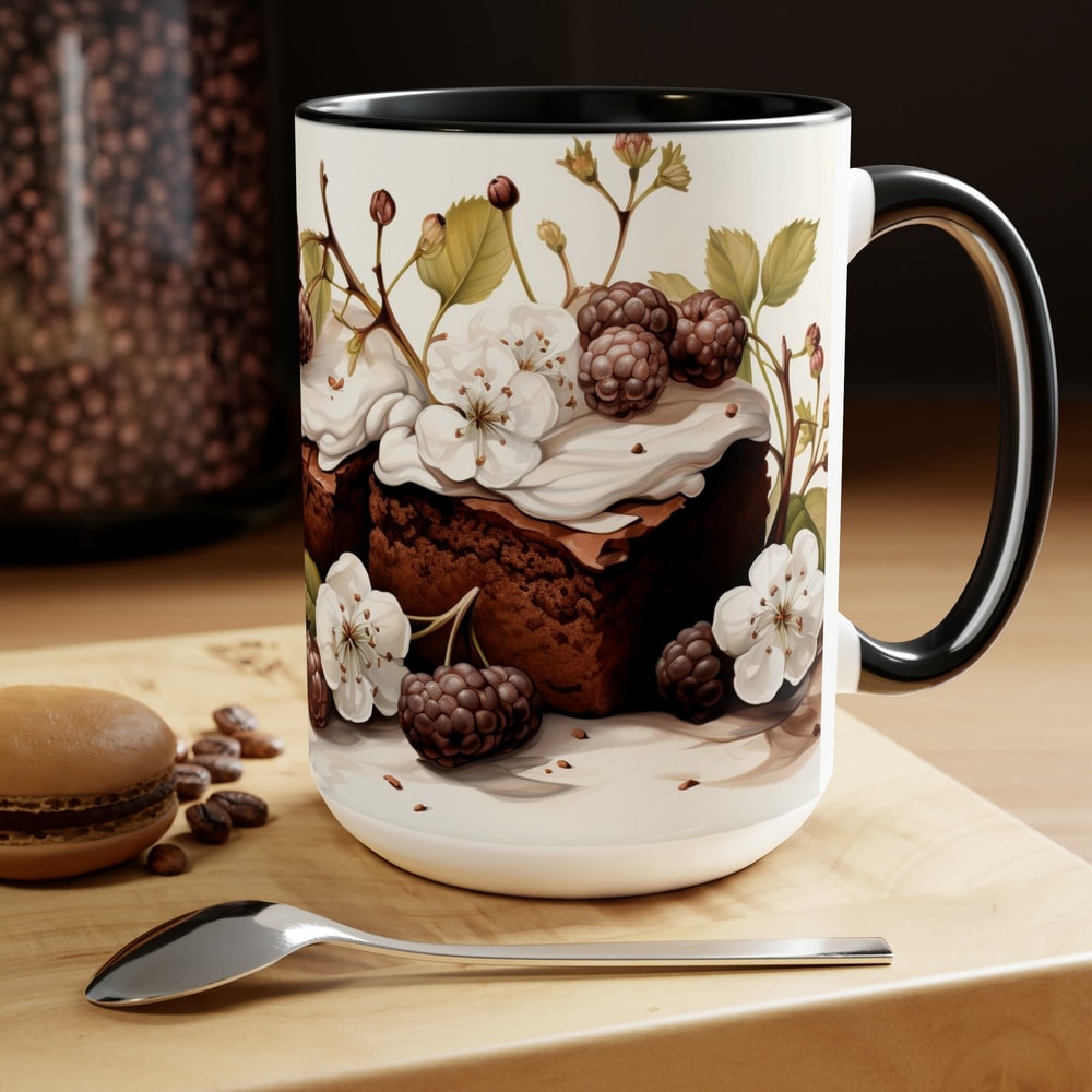 Chocolate Mug Chocolate Lover Gifts Chocolate Pattern Decor Chocolate Brownie Coffee Mug Chocolate Desserts Tea Cup Chocolate Theme Cup 1.jpg