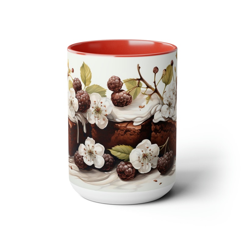 Chocolate Mug Chocolate Lover Gifts Chocolate Pattern Decor Chocolate Brownie Coffee Mug Chocolate Desserts Tea Cup Chocolate Theme Cup 4.jpg