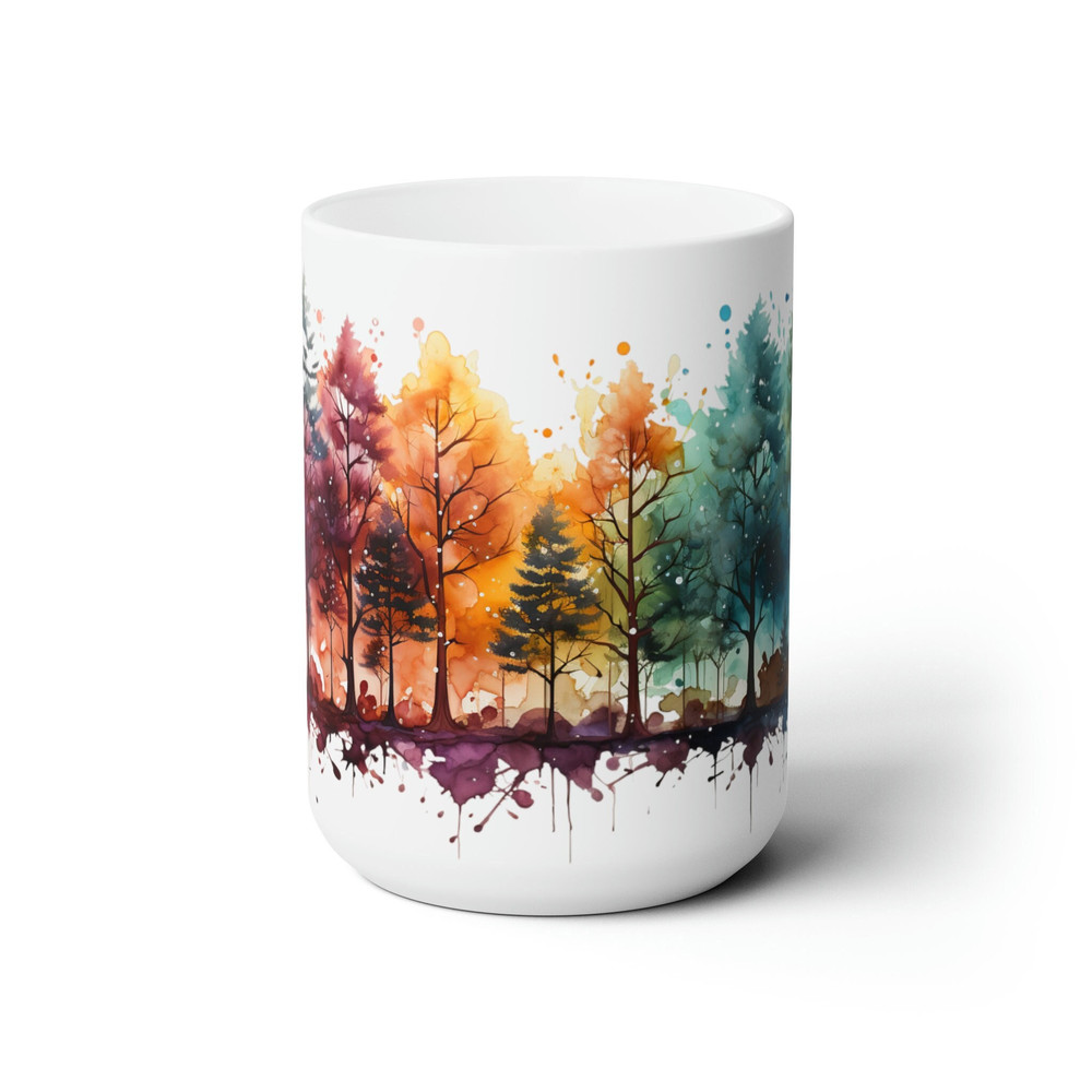 Christmas Evergreen Mug Holiday Tree Coffee Cup Festive Pine Tree Mug Winter Woodland Coffee Mug Seasonal Tree Tea Cup Festive Coffee Mug 1.jpg