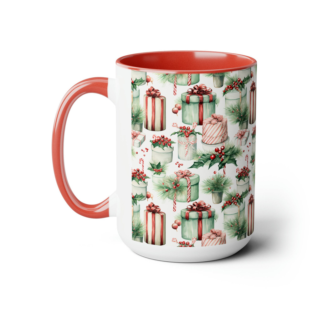 Christmas Holiday Mug Festive Holiday Tea Cup Holiday Cheer Coffee Mug Merry And Bright Coffee Cup Christmas Drinkware Joyful Seasonal Cup 2.jpg