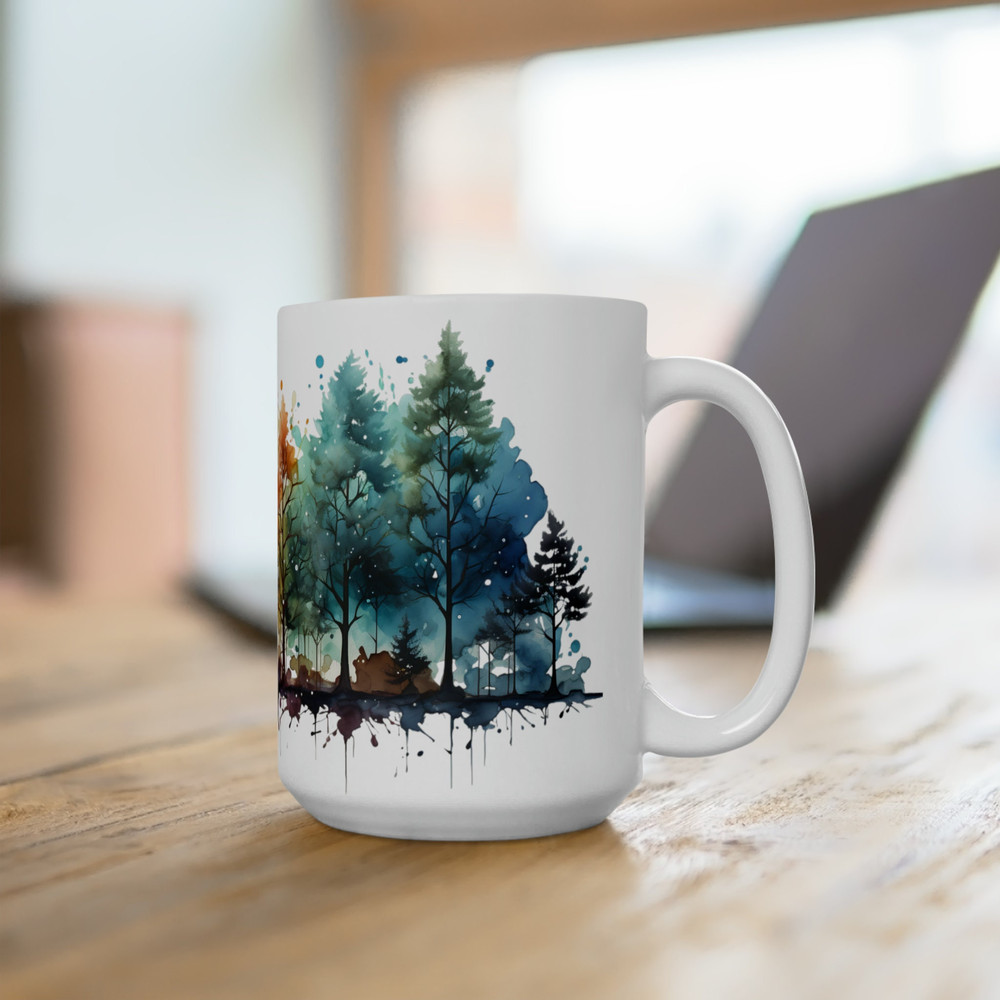 Christmas Evergreen Mug Holiday Tree Coffee Cup Festive Pine Tree Mug Winter Woodland Coffee Mug Seasonal Tree Tea Cup Festive Coffee Mug 4.jpg