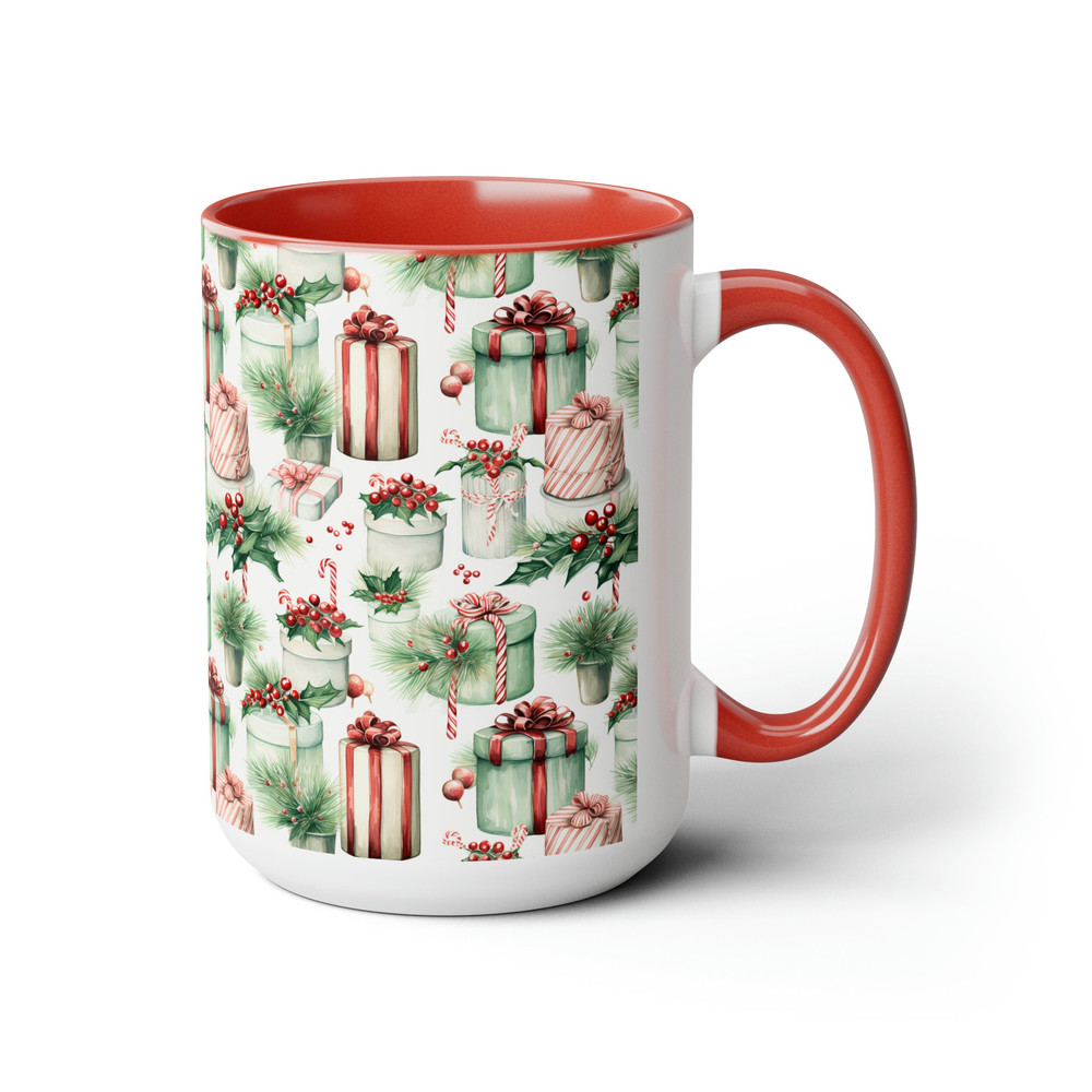 Christmas Holiday Mug Festive Holiday Tea Cup Holiday Cheer Coffee Mug Merry And Bright Coffee Cup Christmas Drinkware Joyful Seasonal Cup 3.jpg