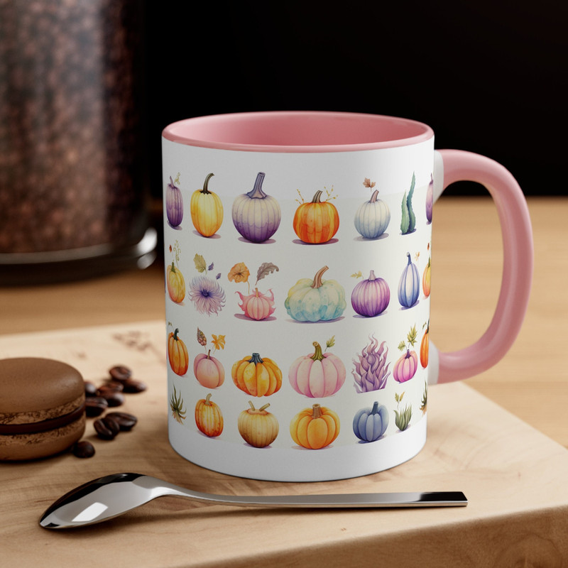 Cute Autumn Pumpkin Mug Seamless Pumpkin Pattern Mug Adorable Pumpkin Coffee Mug Cute Pumpkin Tea Cup 11oz Ceramic Cozy Fall Decor Pumpkin 1.jpg
