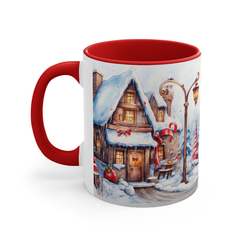 Cute Christmas House Mug Christmas Village Coffee Cup Adorable Holiday Home Mug Festive Town Scene Coffee Mug Cozy Winter Xmas Village Cup 3.jpg