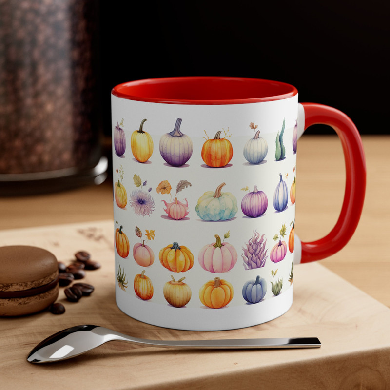Cute Autumn Pumpkin Mug Seamless Pumpkin Pattern Mug Adorable Pumpkin Coffee Mug Cute Pumpkin Tea Cup 11oz Ceramic Cozy Fall Decor Pumpkin 8.jpg