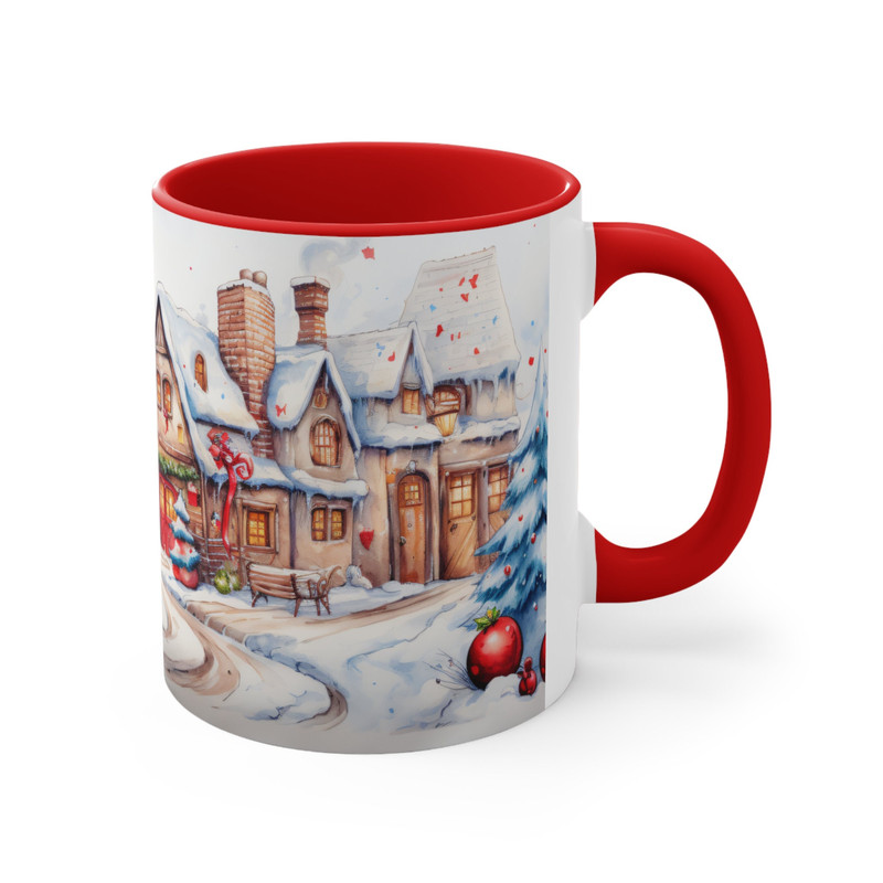 Cute Christmas House Mug Christmas Village Coffee Cup Adorable Holiday Home Mug Festive Town Scene Coffee Mug Cozy Winter Xmas Village Cup 4.jpg