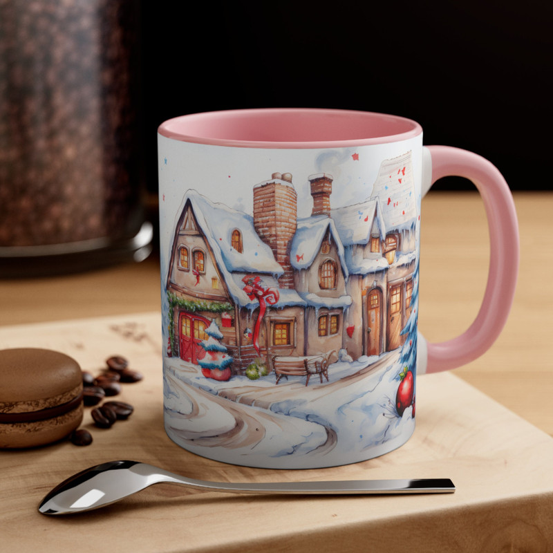 Cute Christmas House Mug Christmas Village Coffee Cup Adorable Holiday Home Mug Festive Town Scene Coffee Mug Cozy Winter Xmas Village Cup 9.jpg