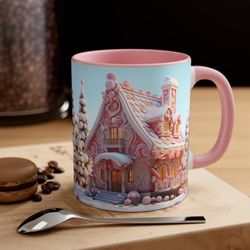 cute gingerbread house mug festive holiday coffee mug cute christmas tea mug ho