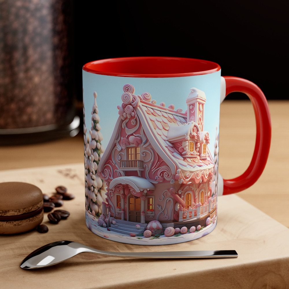 Cute Gingerbread House Mug Festive Holiday Coffee Mug Cute Christmas Tea Mug Holiday Decor Tea Coffee Cup Seasonal Holiday Gifts 11oz Mug 7.jpg