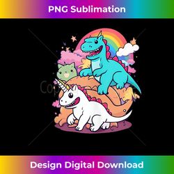 Cat Unicorn Riding Dinosaur T rex Kitten Lover Space Galaxy Tank Top - Chic Sublimation Digital Download - Rapidly Innovate Your Artistic Vision