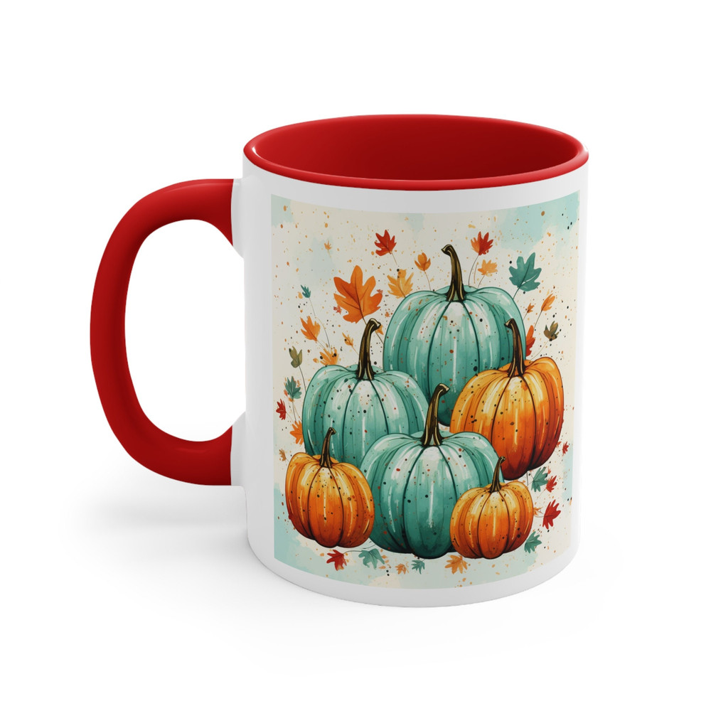 Cute Pumpkin Cup Adorable Fall Vibes Cup Pretty Fall Season Mug Blue Pumpkin Decor Cute Fall Theme Ceramic Mug Cozy Fall Fall Pumpkin Cup 2.jpg