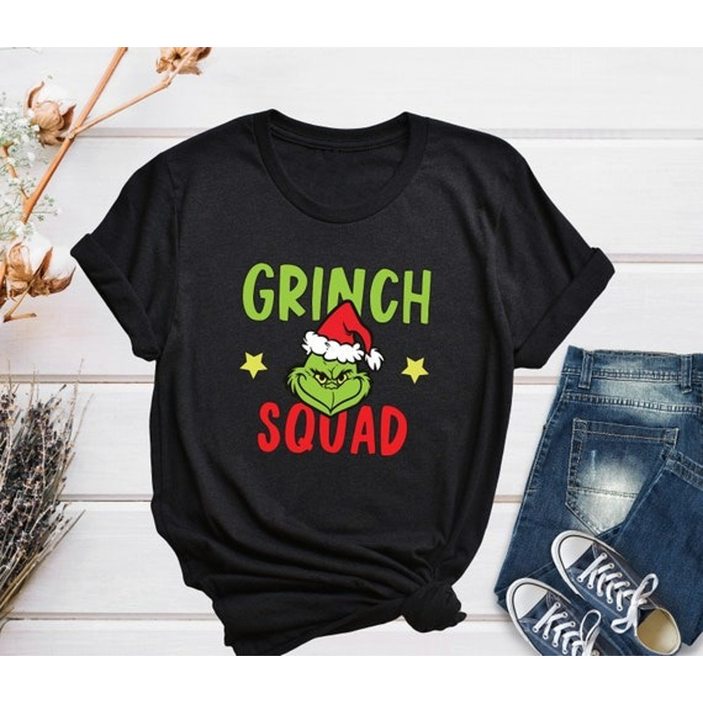 Grinch Squad Shirt, Christmas Grinch Shirt, Grinch Family Shirt, Christmas Pajamas Tee, Merry Grinchmas, Xmas Grinch T-shirt, Christmas Crew.jpg