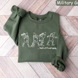 that's it i'm not going sweatshirt, grinch shirt, grinch christmas sweater, funny christmas shirt, christmas crewneck, w