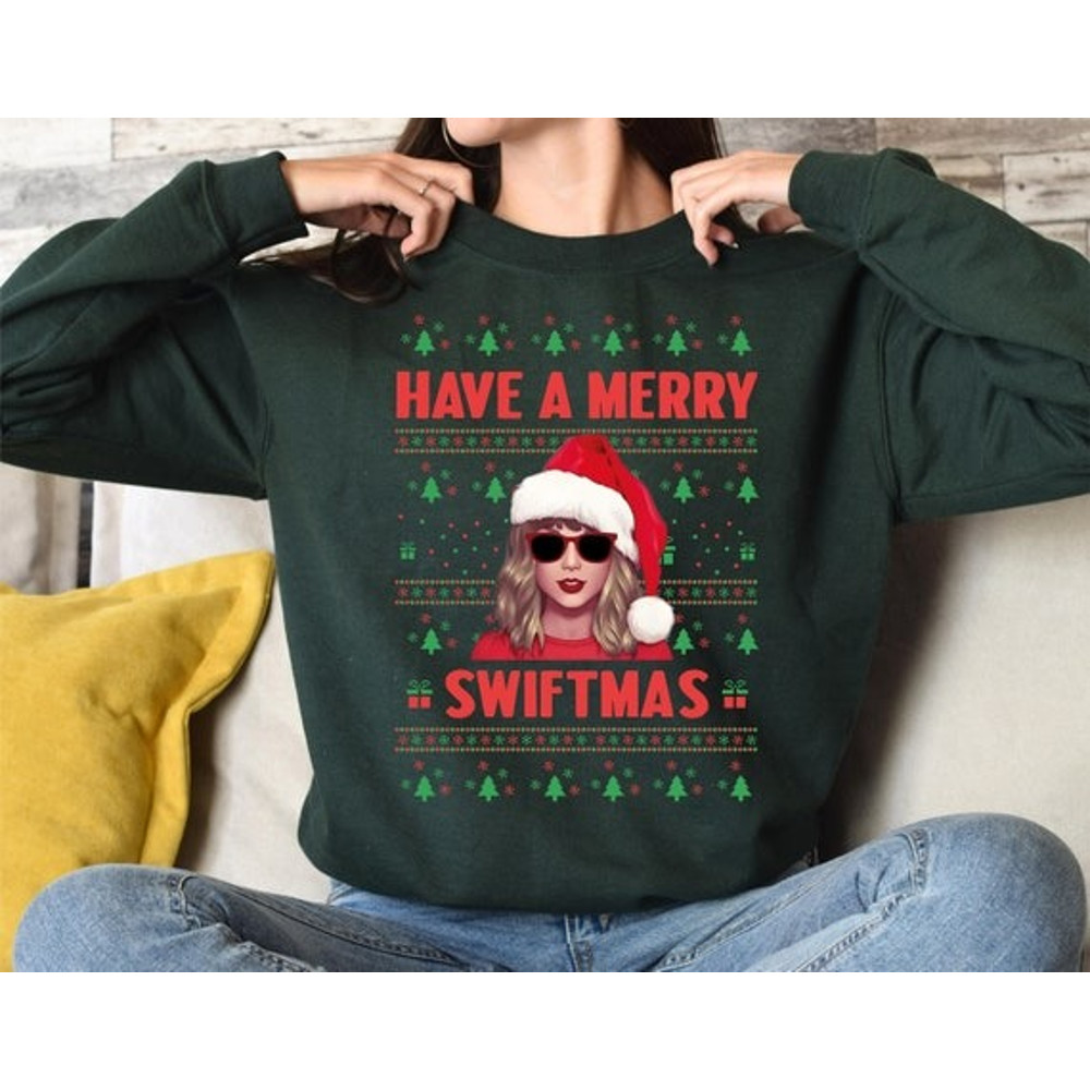 Ugly Christmas Sweatshirt, Merry Swiftmas Sweatshirt, Merry Christmas Sweatshirt, Eras Sweatshirt, Ugly Christmas Sweater, Swiftmas Shirt.jpg