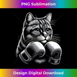 cat boxing training hard with boxing gloves designs tank top - bespoke sublimation digital file - pioneer new aesthetic frontiers