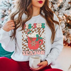 tis the season christmas sweatshirtt, christmas sweatshirt, christmas sweatshirt, holiday apparel, christmas sweater ipr