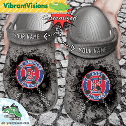 los angeles clippers personalized chain breaking wall clog shoes, basketball crocs