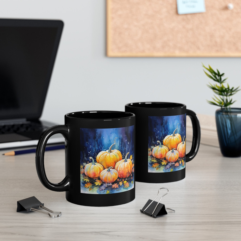Fall Pumpkin Mug Watercolor Pumpkin Coffee Mug Fall Vibes Mug Fall Tea Cup Pumpkin Theme Mug Pumpkin Lover Mug Fall Inspired Mug 4.jpg