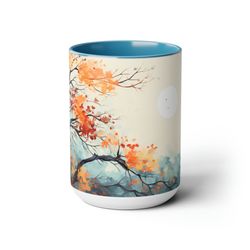 fall theme coffee mug fall vibes mug autumn tree coffee mug fall moon mug 15 la