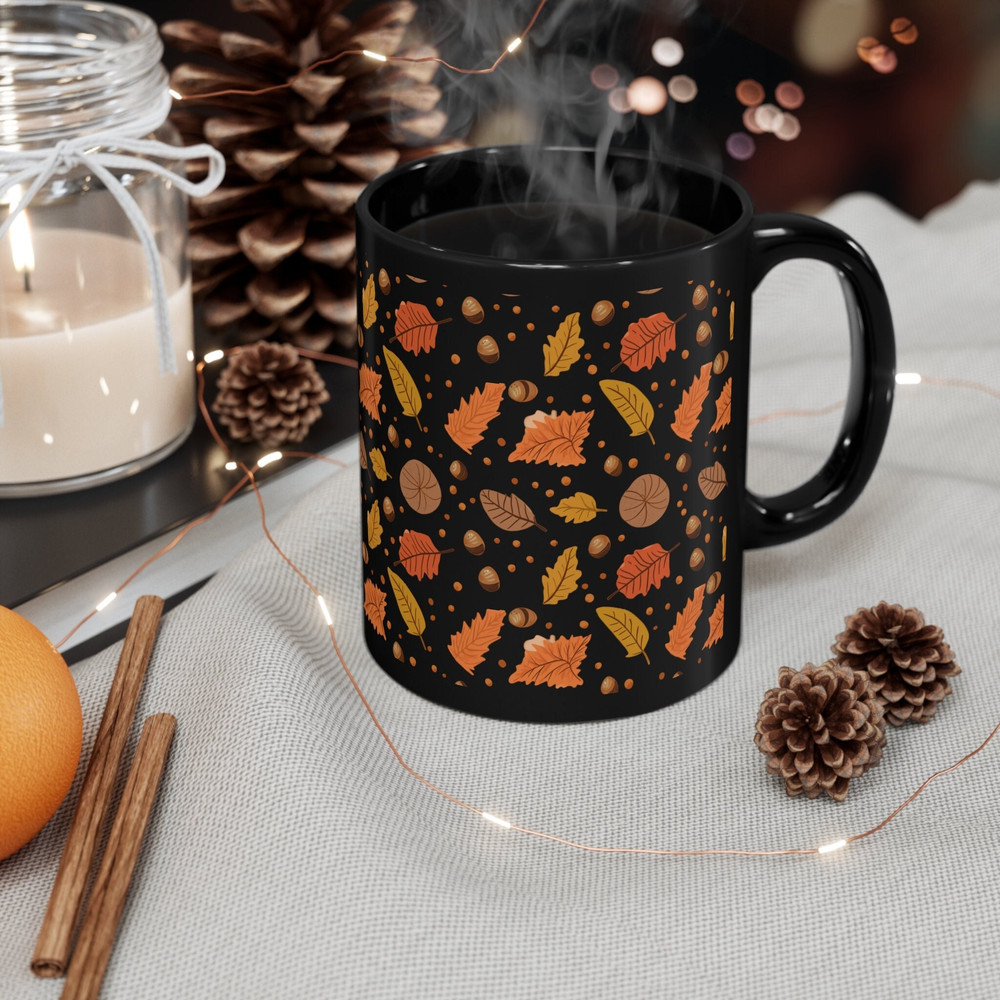 Fall Vibes Coffee Mug Fall Lover Gift Autumn Theme Coffee Mug Fall Leaf Pattern Mug Seasonal Coffee Cup Fall Season Mug Autumn Theme Mug 2.jpg
