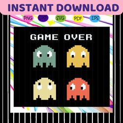 game over svg, gaming svg, game life svg, video games svg, gamer for silhouette, files for cricut, svg, dxf, eps, png in