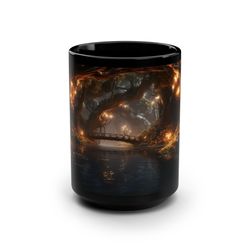fantasy enchanted forest mug glowing forest coffee mug gothic forest mug fairyt