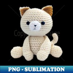 Crochet Cat Baby Toy - Instant PNG Sublimation Download - Bold & Eye-catching