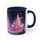 Festive Mug Christmas Tree Wrap Coffee Mug Seasonal Decor Tea Cup Holiday Drinkware Festive Season Cup Pink Christmas Tree Pinkmas Decor 5.jpg