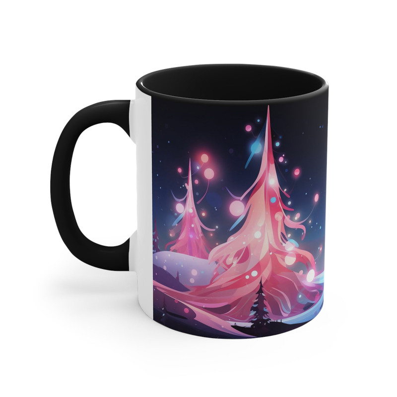 Festive Mug Christmas Tree Wrap Coffee Mug Seasonal Decor Tea Cup Holiday Drinkware Festive Season Cup Pink Christmas Tree Pinkmas Decor 8.jpg