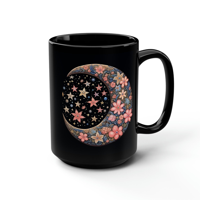 Floral Moon Mug Mystical Aesthetic Tea Cup Enchanted Kawaii Mug Cottagecore Tea Mug Witchy Coffee Mug Cute Wiccan Mug Witchy Decor Wiccan 1.jpg