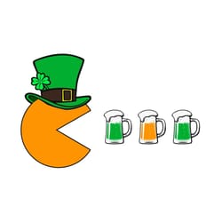 pac beer patrick day funny svg, patrick svg, pac man svg, pac man beer svg, pac beer svg, beers svg, pac patrick hat svg