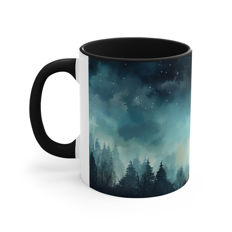 Misty Forest Cup Watercolor Ceramic Mug Nature Forest Coffee Mug Artistic Nature Mug Artistic Nature Mug Kitchenware For Nature Enthusiasts 3.jpg