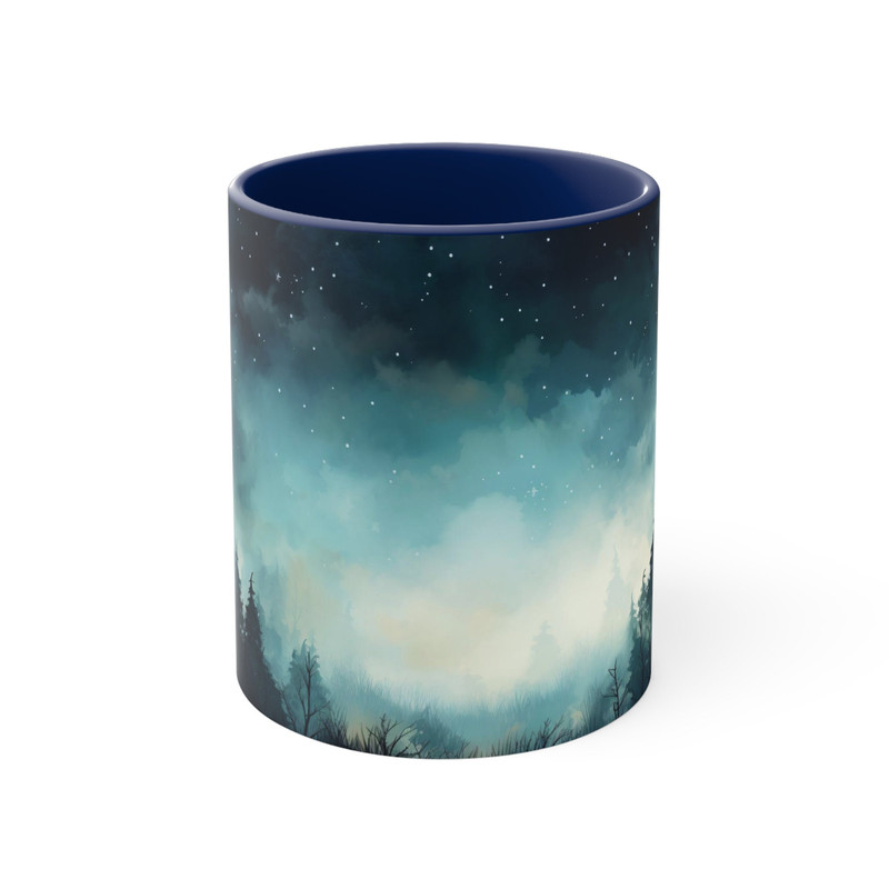 Misty Forest Cup Watercolor Ceramic Mug Nature Forest Coffee Mug Artistic Nature Mug Artistic Nature Mug Kitchenware For Nature Enthusiasts 6.jpg
