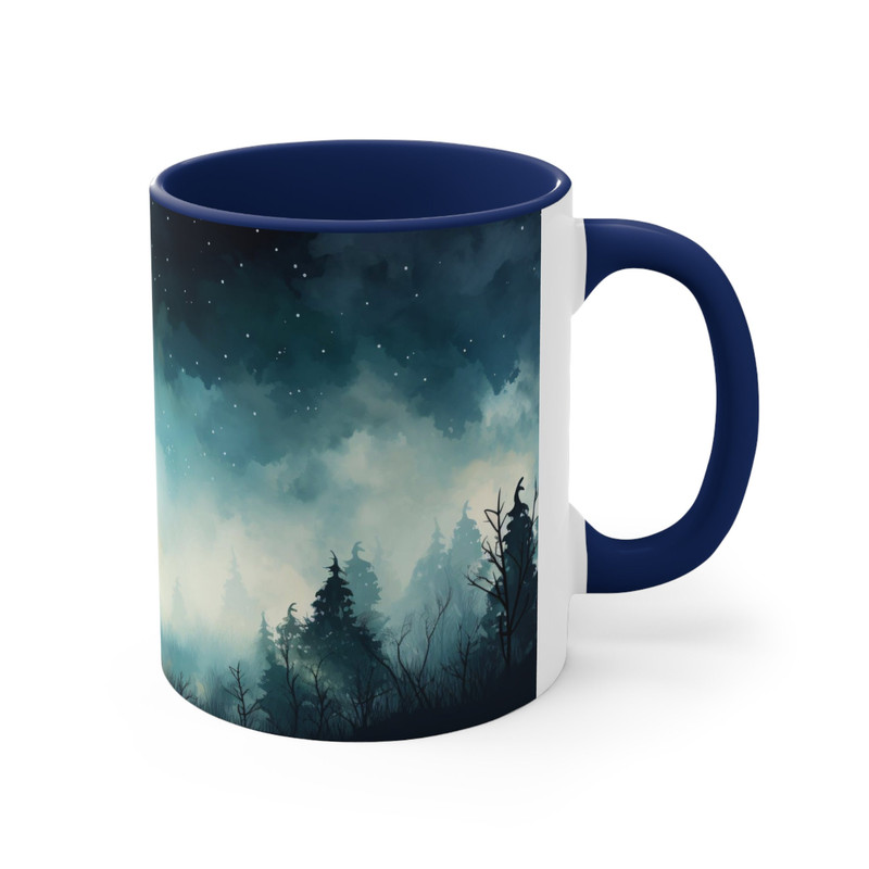 Misty Forest Cup Watercolor Ceramic Mug Nature Forest Coffee Mug Artistic Nature Mug Artistic Nature Mug Kitchenware For Nature Enthusiasts 8.jpg