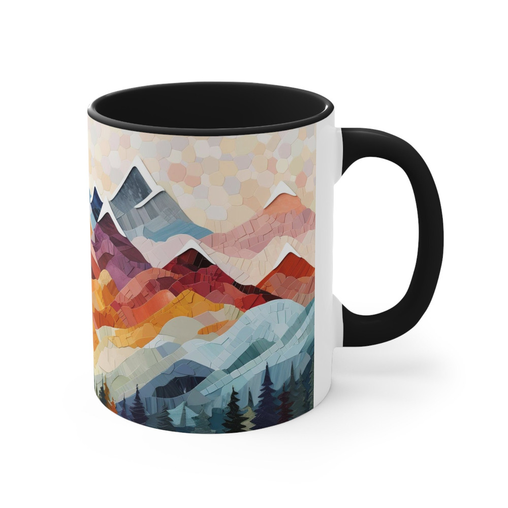 Mountain Nature Mug Nature Landscape Art Coffee Mug Nature Lover Gift Tea Mug 11oz Forest And Mountains Tea Cup 11oz Beautiful Outdoors Cup 4.jpg