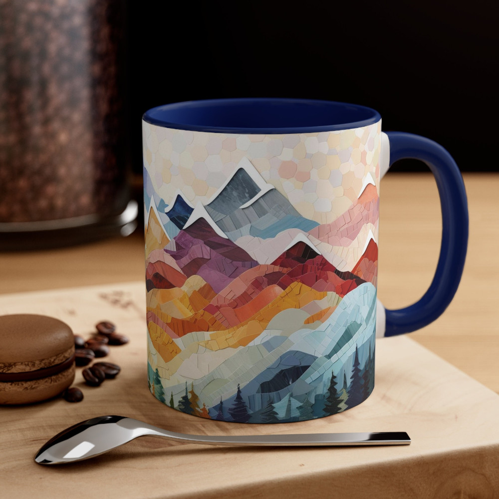 Mountain Nature Mug Nature Landscape Art Coffee Mug Nature Lover Gift Tea Mug 11oz Forest And Mountains Tea Cup 11oz Beautiful Outdoors Cup 5.jpg